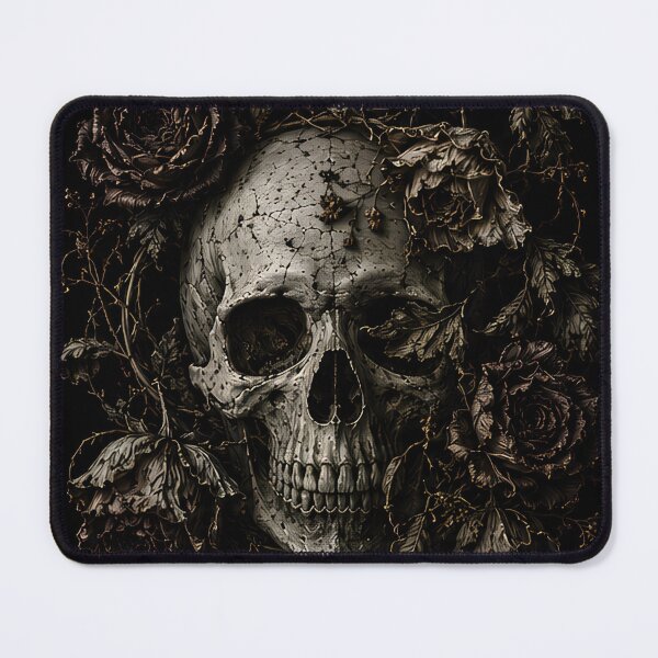 Item preview, Wilted rose skull designed and sold by BlueBerry45.