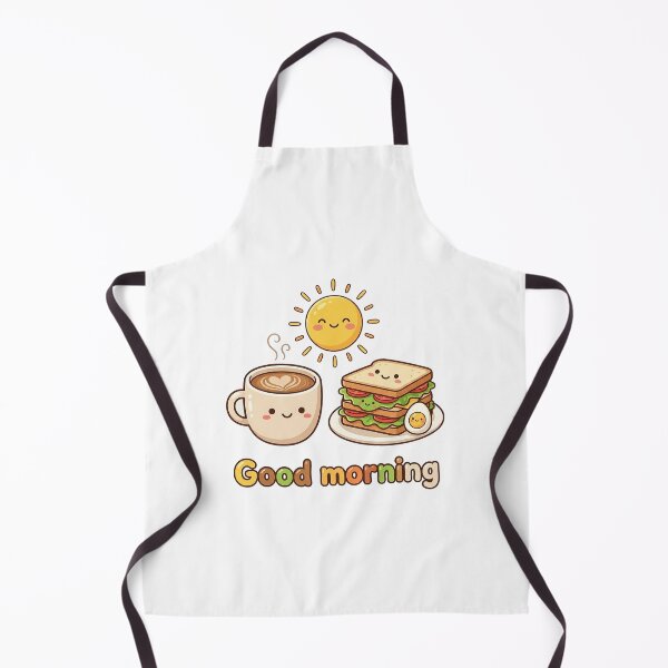 Item preview, Good Morning – Cute Coffee and Sandwich Cartoon Design designed and sold by morning sun.