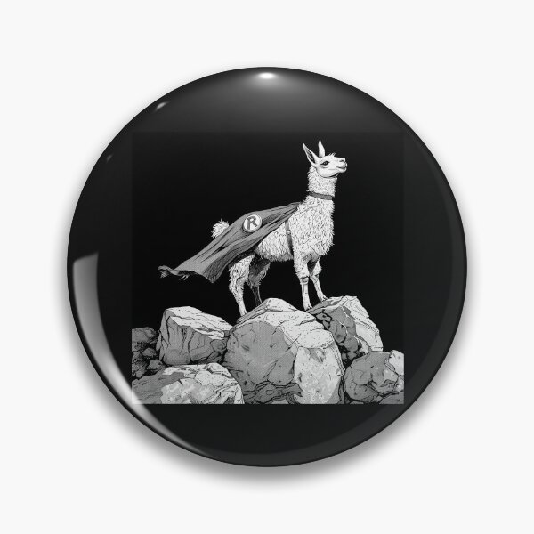 Item preview, Hero Llama Standing on Rocks designed and sold by inkoutninja.