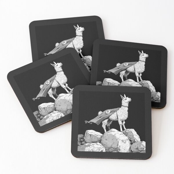 Item preview, Hero Llama Standing on Rocks designed and sold by inkoutninja.