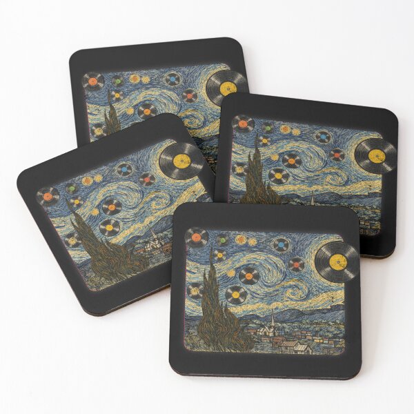 Item preview, Starry Night Vinyl Records Vintage Illustration designed and sold by Nacho Average Designs.