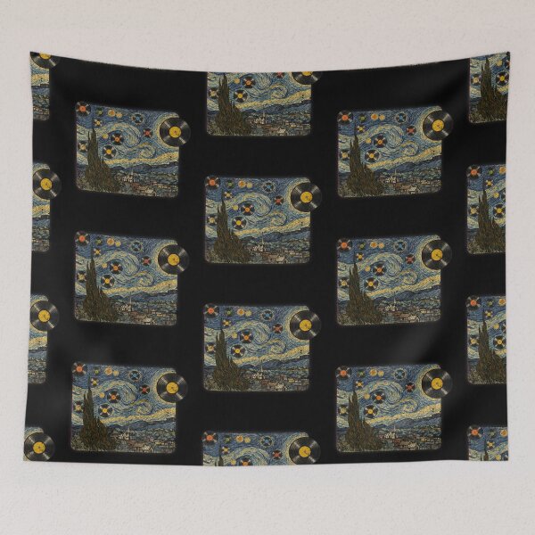 Item preview, Starry Night Vinyl Records Vintage Illustration designed and sold by Nacho Average Designs.