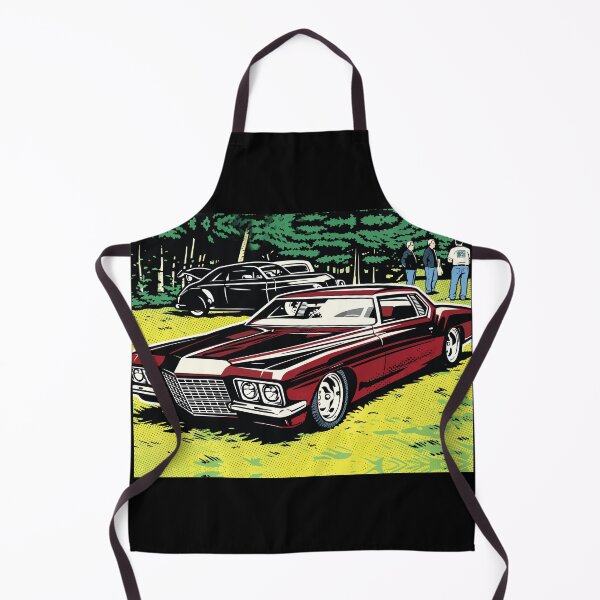 Item preview, Red Classic Muscle Car Car Show Scene Art designed and sold by RamyGallery.