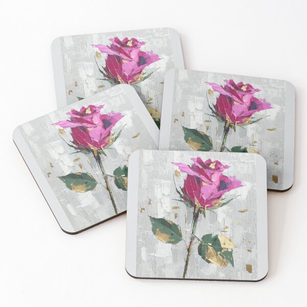 Item preview, Modern Abstract Pink Rose with Gold Foil designed and sold by colorful-white.