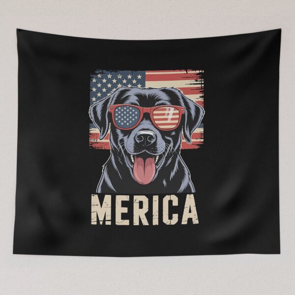 Item preview, 4th of July Dog Labrador Merica US Flag designed and sold by TyraYoung.