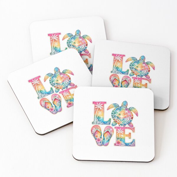 Item preview, Summer Lovin, Flip Flops, Sea Turtle, LOVE designed and sold by ChattyKathieGifts.