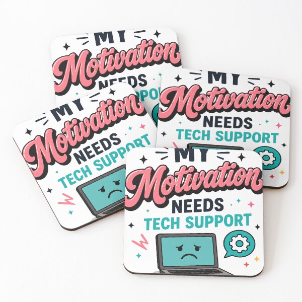 Item preview, My Motivation Needs Tech Support Funny Quote designed and sold by Gift Phrase Studio.