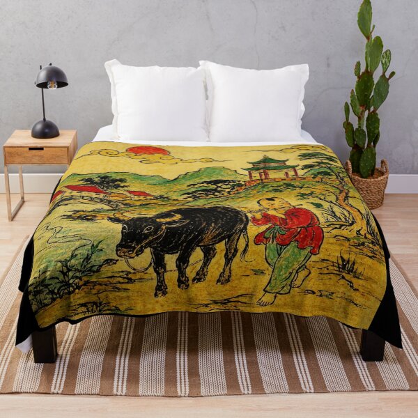 Item preview, Buffalo Boy Playing Flute Vintage Asian designed and sold by eliramaison.