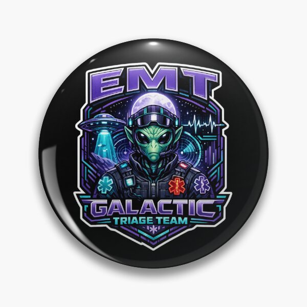 Item preview, Cool Cyberpunk Alien EMT Galactic Triage Team EMS Sci-Fi Medic Graphic for EMS Week & National EMT Day designed and sold by ClinicalHubs.