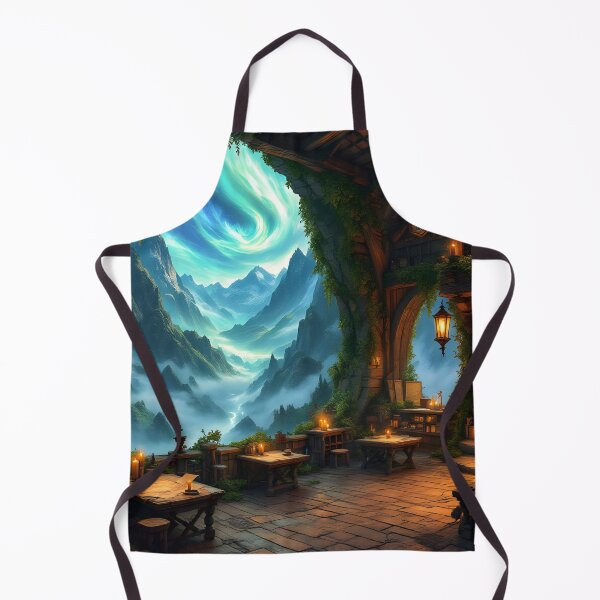 Item preview, Enchanted Mountain Retreat Wall Art | Cozy Fantasy Landscape & Magical Fireplace designed and sold by DreamyWallVibes.