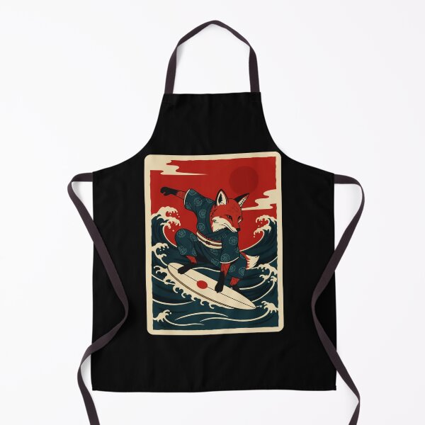 Item preview, Surfing Fox Japanese Wave Illustration designed and sold by JordynLadukeg65.