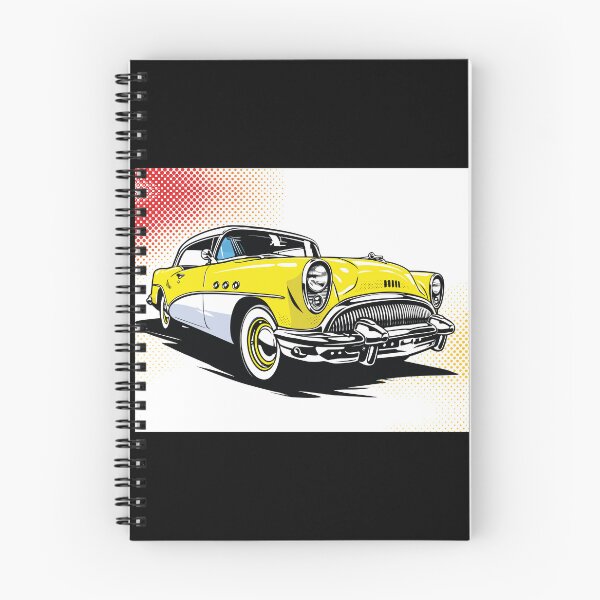 Artikelvorschau, Illustration eines gelben klassischen Roadsters im Pop-Art-Stil entworfen und verkauft von RamyGallery.