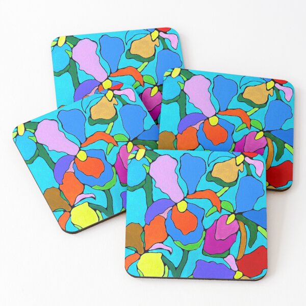 Item preview, Vibrant Irises Harmony, Neurographic Floral Abstract for Healing & Color Therapy designed and sold by Sherrylynart.