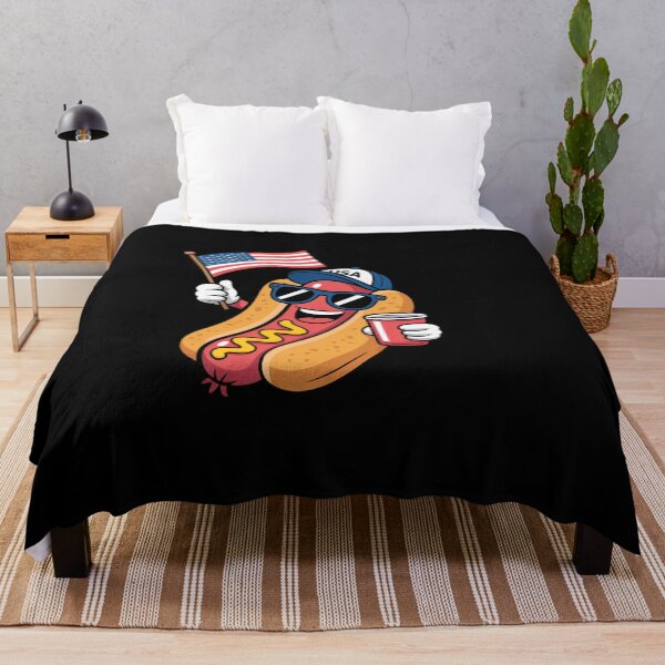 Item preview, 4th of July Hotdog Fourth of July Patriotic USA Flag designed and sold by TyraYoung.