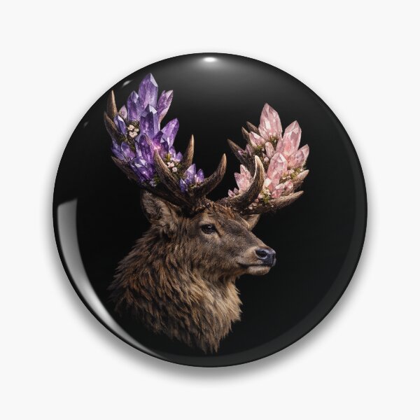 Item preview, Amethyst and Rose Quartz Crystal Antler Stag designed and sold by tineldesign.