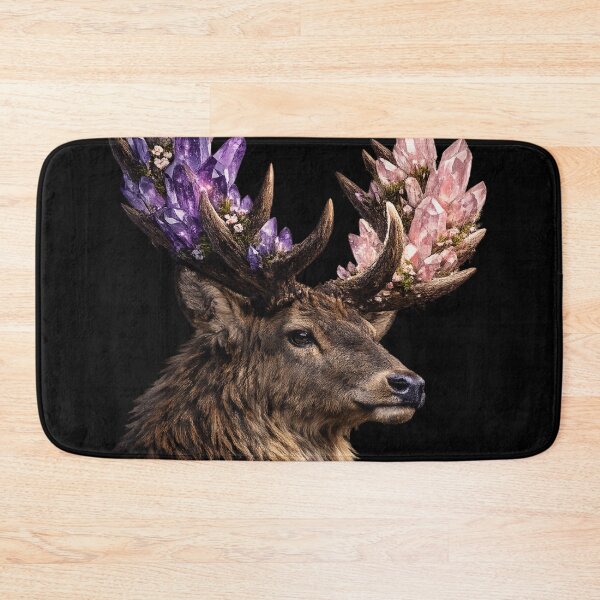 Item preview, Amethyst and Rose Quartz Crystal Antler Stag designed and sold by tineldesign.