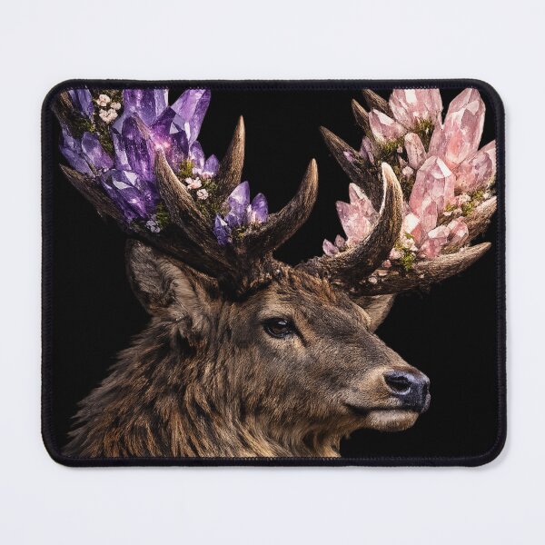 Item preview, Amethyst and Rose Quartz Crystal Antler Stag designed and sold by tineldesign.