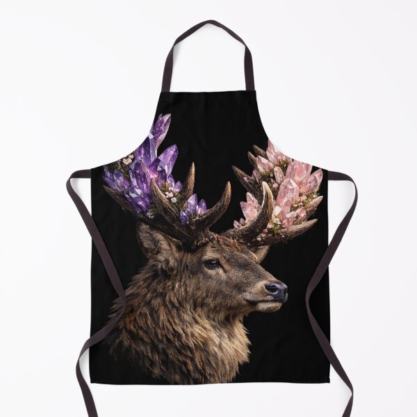 Item preview, Amethyst and Rose Quartz Crystal Antler Stag designed and sold by tineldesign.