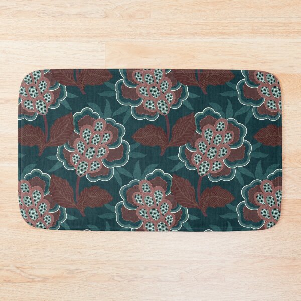 Item preview, Vintage Botanical Tapestry - Dark Blue & Maroon Red designed and sold by Sarah Thorpe Designs .