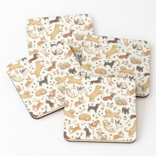 Item preview, Playful Hand-Drawn Dog Pattern designed and sold by joniJhon_design.