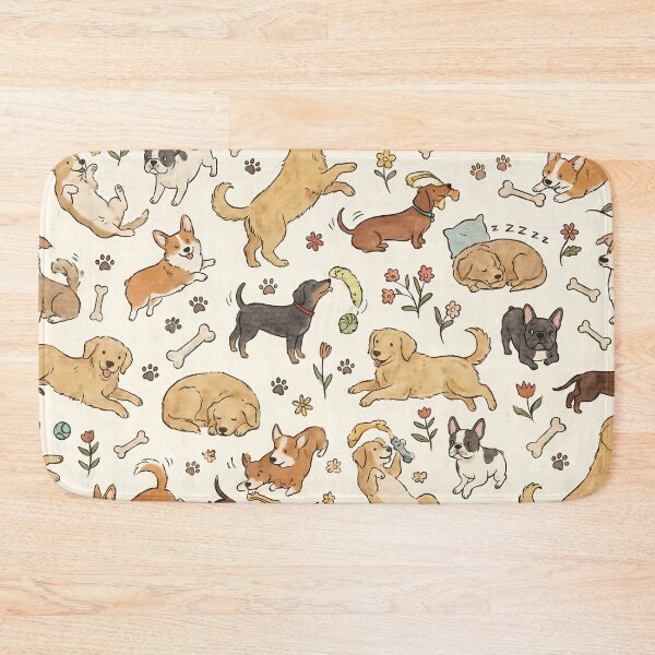 Item preview, Playful Hand-Drawn Dog Pattern designed and sold by LyoniHERA.