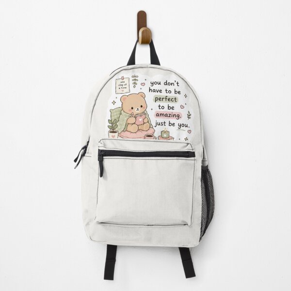 Item preview, You Don’t Have to Be Perfect to Be Amazing Sticker – Cozy Bear Motivation designed and sold by Pransis_Diginer_26.