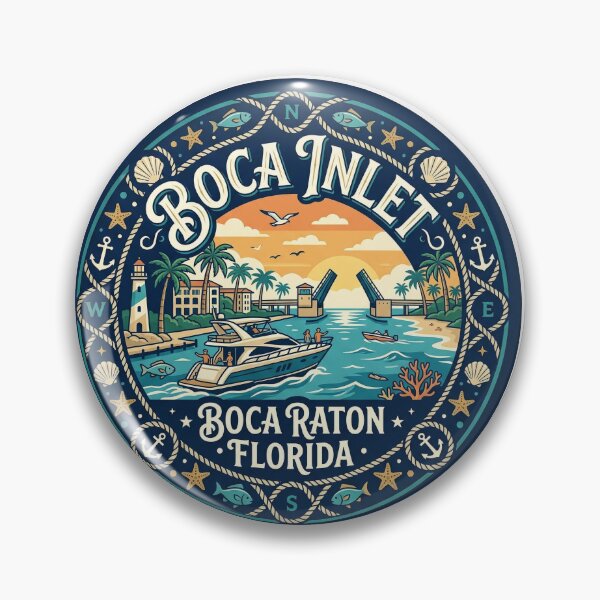 Item preview, BOCA INLET. Boca Raton Florida. designed and sold by Birdie and Flynn.