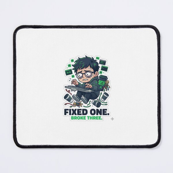 Item preview, Fixed One Bug Broke Three - Funny Programmer Sticker designed and sold by IntrovertEngineer11.
