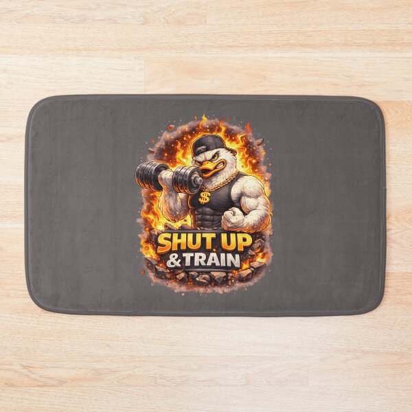 Item preview, Shut Up And Train Duck Gym Design designed and sold by Nixora.