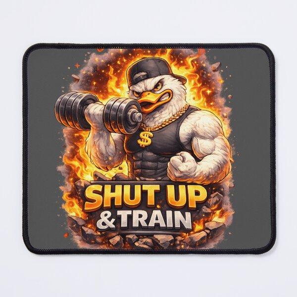 Item preview, Shut Up And Train Duck Gym Design designed and sold by Nixora.