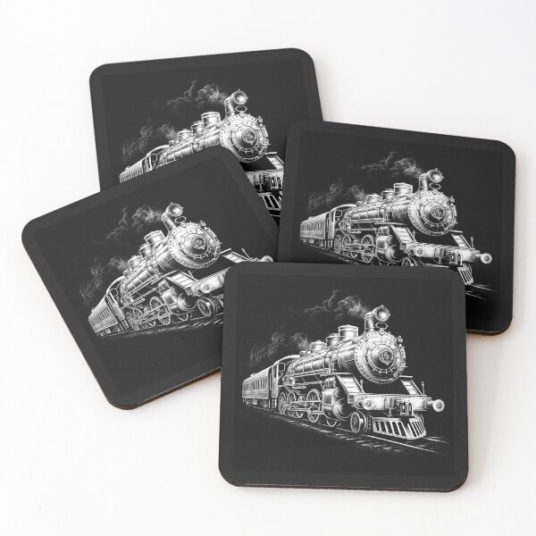 Item preview, Vintage Steam Train Locomotive designed and sold by inkoutninja.