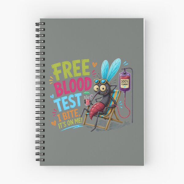 Item preview, FREE BLOOD TEST – Funny Mosquito Graphic T-Shirt designed and sold by Aimetoi.