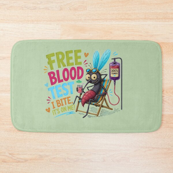 Item preview, FREE BLOOD TEST – Funny Mosquito Graphic T-Shirt designed and sold by Aimetoi.