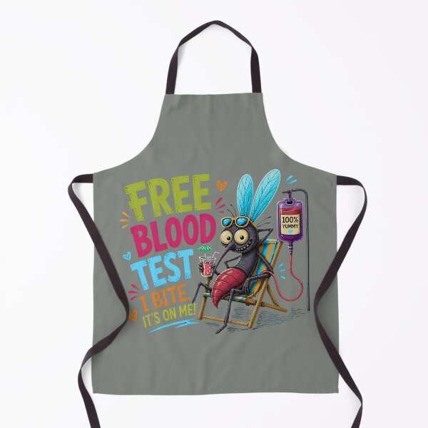 Item preview, FREE BLOOD TEST – Funny Mosquito Graphic T-Shirt designed and sold by Aimetoi.