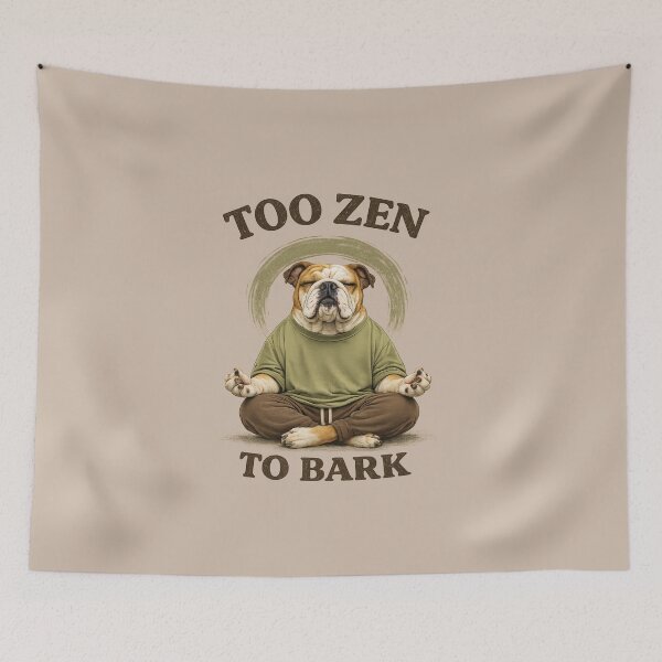 Item preview,  Too Zen to Bark – Meditating Bulldog designed and sold by Aimetoi.