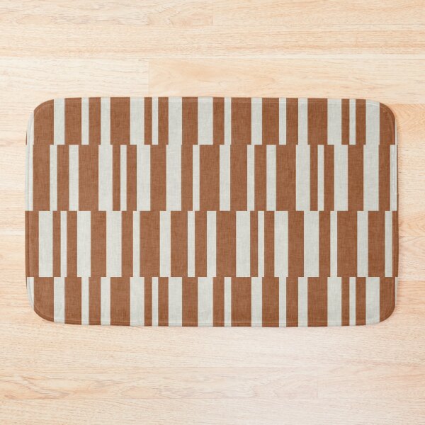 Item preview, Modern Geometric Stripe Pattern - Burnt Orange & Off-White designed and sold by Sarah Thorpe Designs .