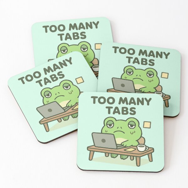 Item preview, Too Many Tabs Frog Meme designed and sold by Noxivora.