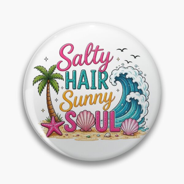 Artikelvorschau, Salty Hair Sunny Soul Summertime Vibe entworfen und verkauft von ChattyKathieGifts.