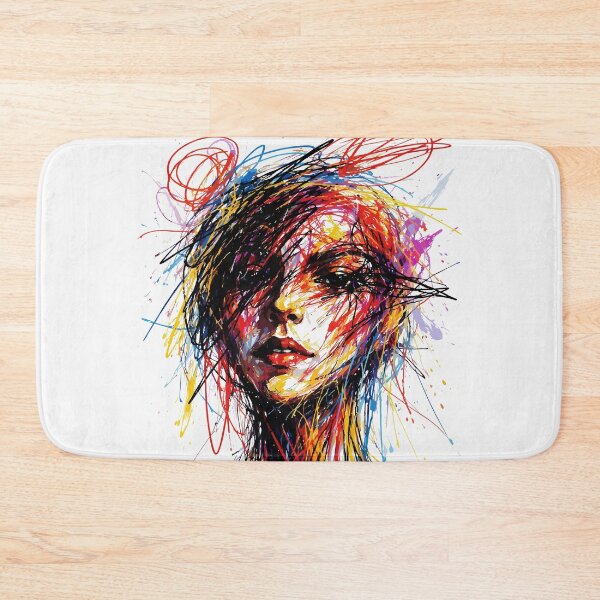Item preview, Fiery Scribble Emotional Whirl Portrait designed and sold by RamyGallery.