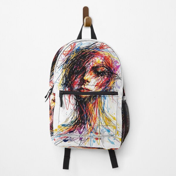 Item preview, Fiery Scribble Emotional Whirl Portrait designed and sold by RamyGallery.
