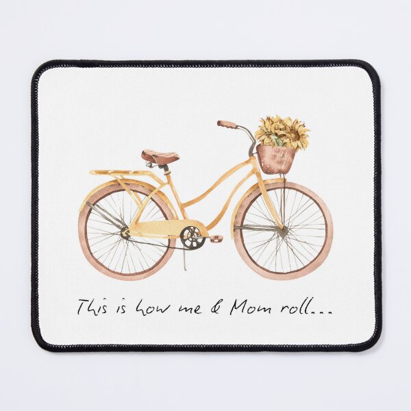 Item preview, This is How Me & Mom Roll Vintage Bicycle Design with Flower Basket designed and sold by jeweleddesigns.