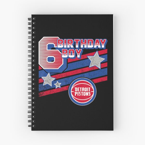 Item preview, Detroit Pistons Sixth Birthday Boy Basketball Party Graphic Poster designed and sold by BugliSiwes.