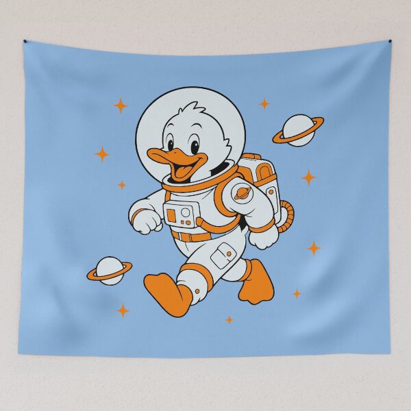 Item preview, Cute Duck Astronaut Space Explorer designed and sold by AwesomeBeyondLimits.