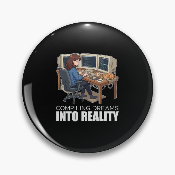 Item preview, Lofi Developer Anime - Compiling Dreams Into Reality Programmer Art designed and sold by Osmose-Studio.
