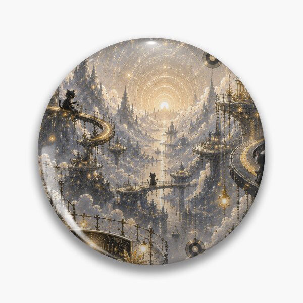 Item preview, Future Dream Escapes Celestial Cat City Fantasy Art designed and sold by Mindworx21.