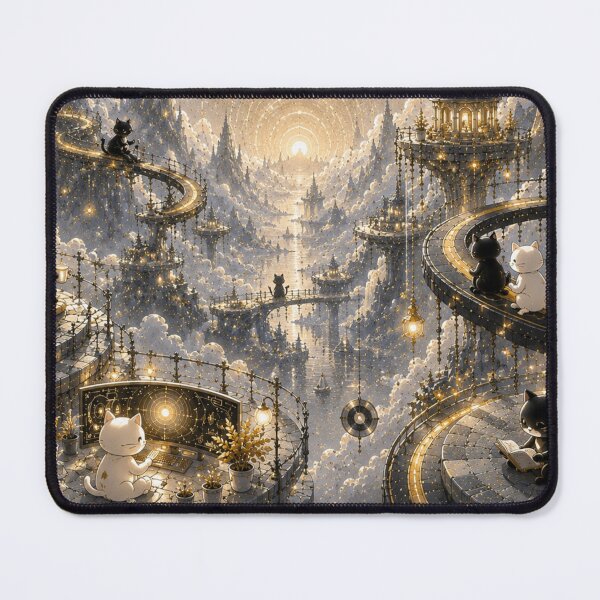 Item preview, Future Dream Escapes Celestial Cat City Fantasy Art designed and sold by Mindworx21.