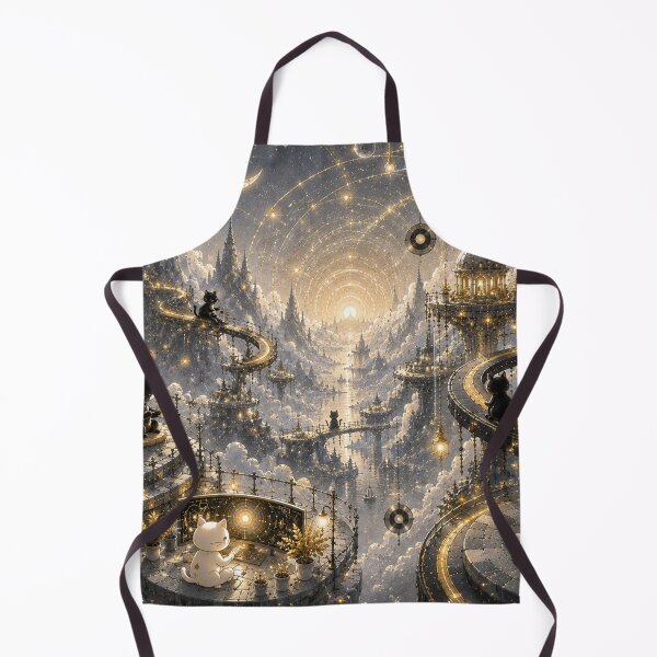 Item preview, Future Dream Escapes Celestial Cat City Fantasy Art designed and sold by Mindworx21.