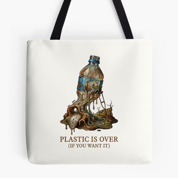 Item preview, Surrealism Melting Plastic Bottle Environmental Art designed and sold by SplashTastic.