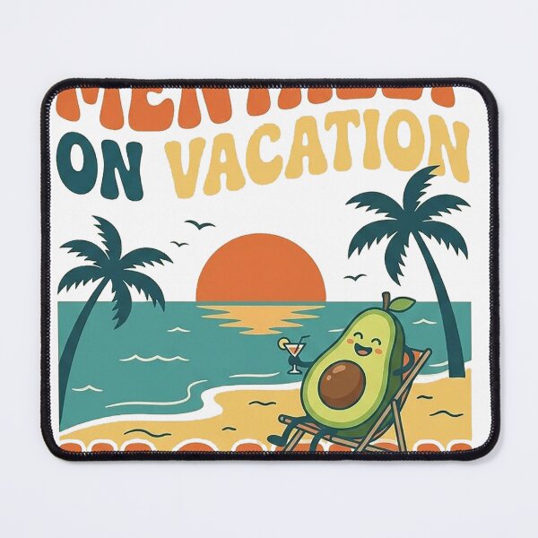 Item preview, Mentally On Vacation – Funny Avocado Beach Cartoon Design designed and sold by morning sun.