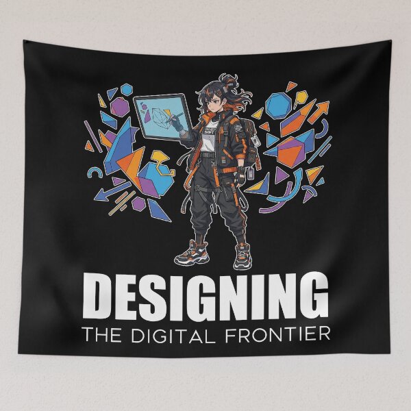 Item preview, Techwear Graphic Designer - Designing The Digital Frontier Anime designed and sold by Osmose-Studio.